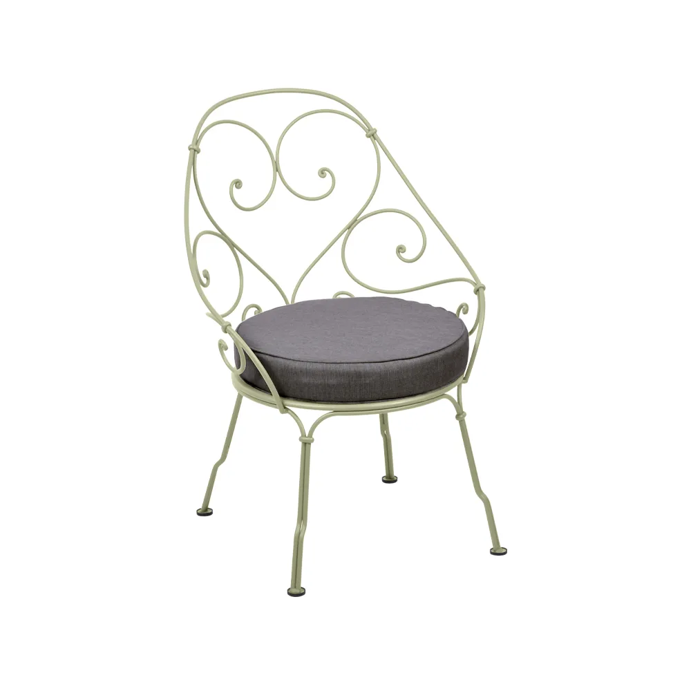 1900 Cabriolet karmstol, willow green, graphite grey dyna Fermob