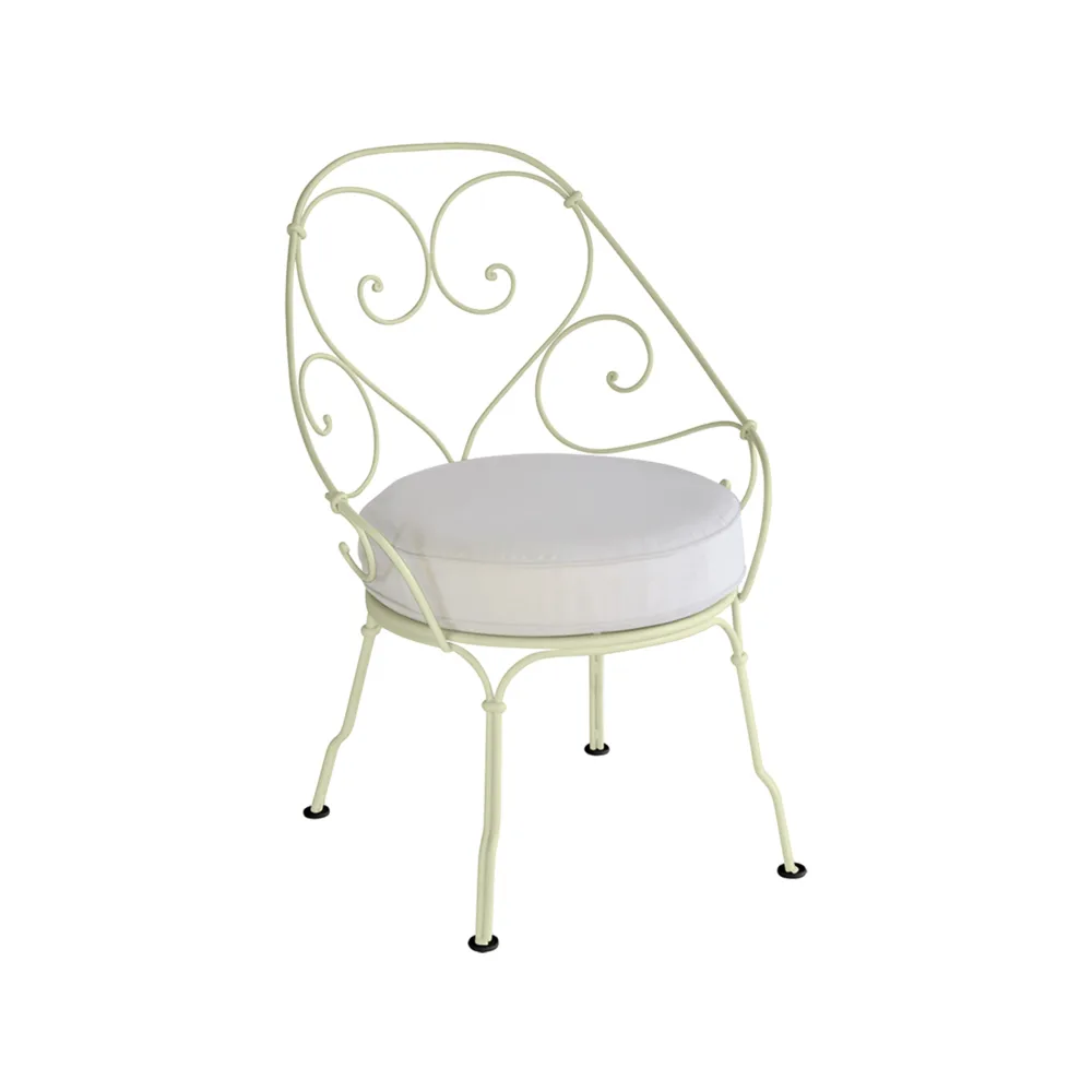 1900 Cabriolet karmstol, willow green, off-white dyna Fermob