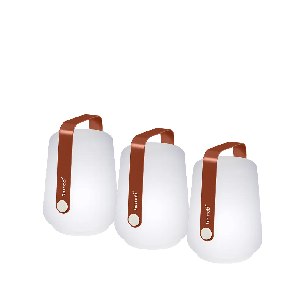 Balad bordslampa LED 3-pack, Red ochre (röd)-mini
