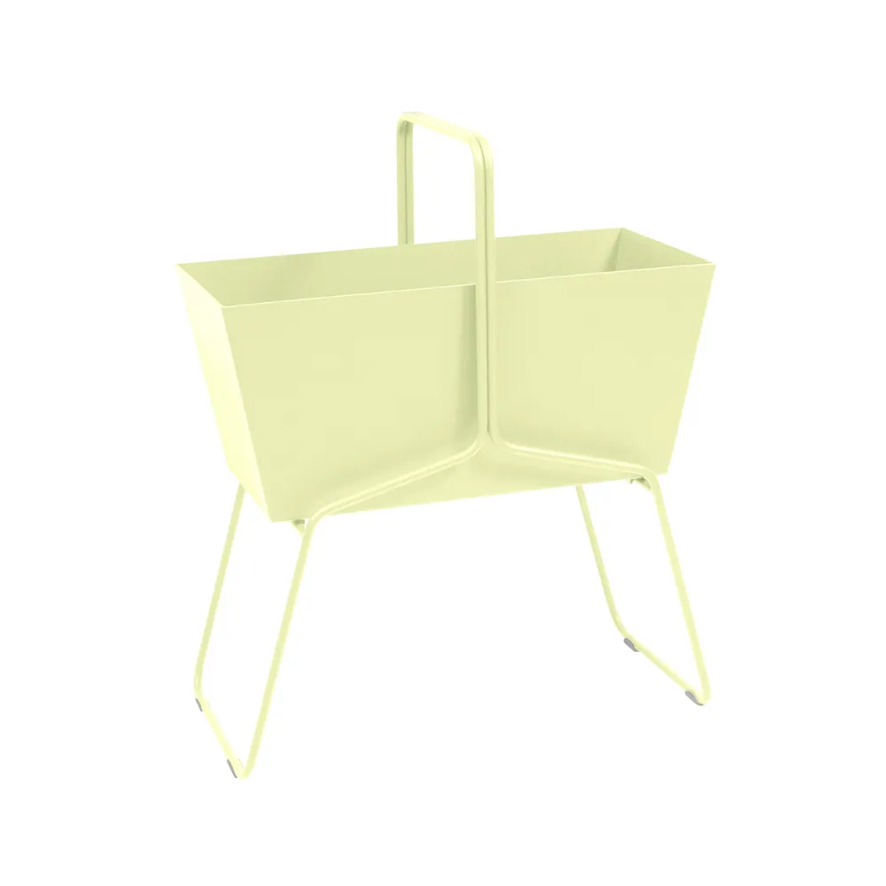 Basket high planteringsbox, Frosted lemon (gul) Fermob