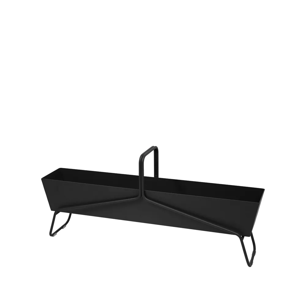 Basket long planteringsbox, Liquorice (svart) Fermob