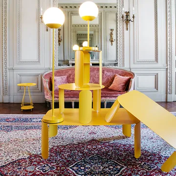 Bebop Ø60 bord lågt - frosted lemon - Fermob