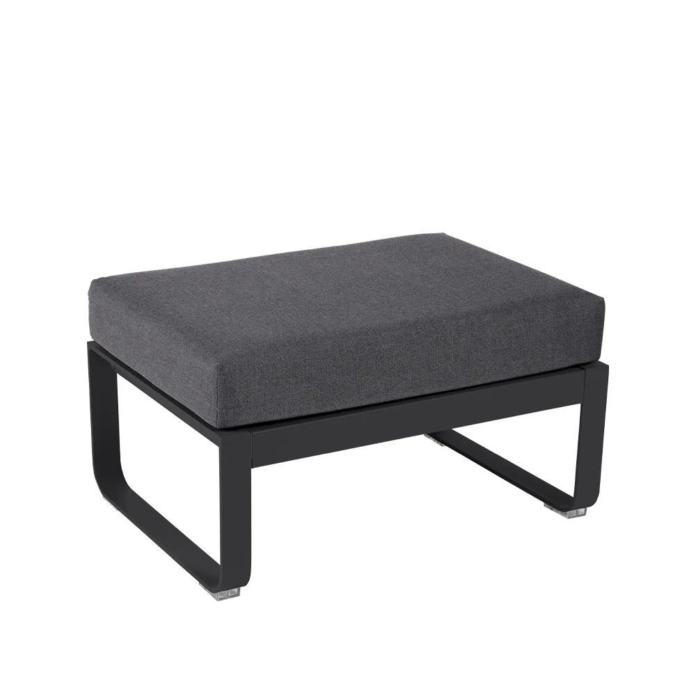 Bellevie 1-sits fotpall, Anthracite (grå), graphite grey dyna Fermob