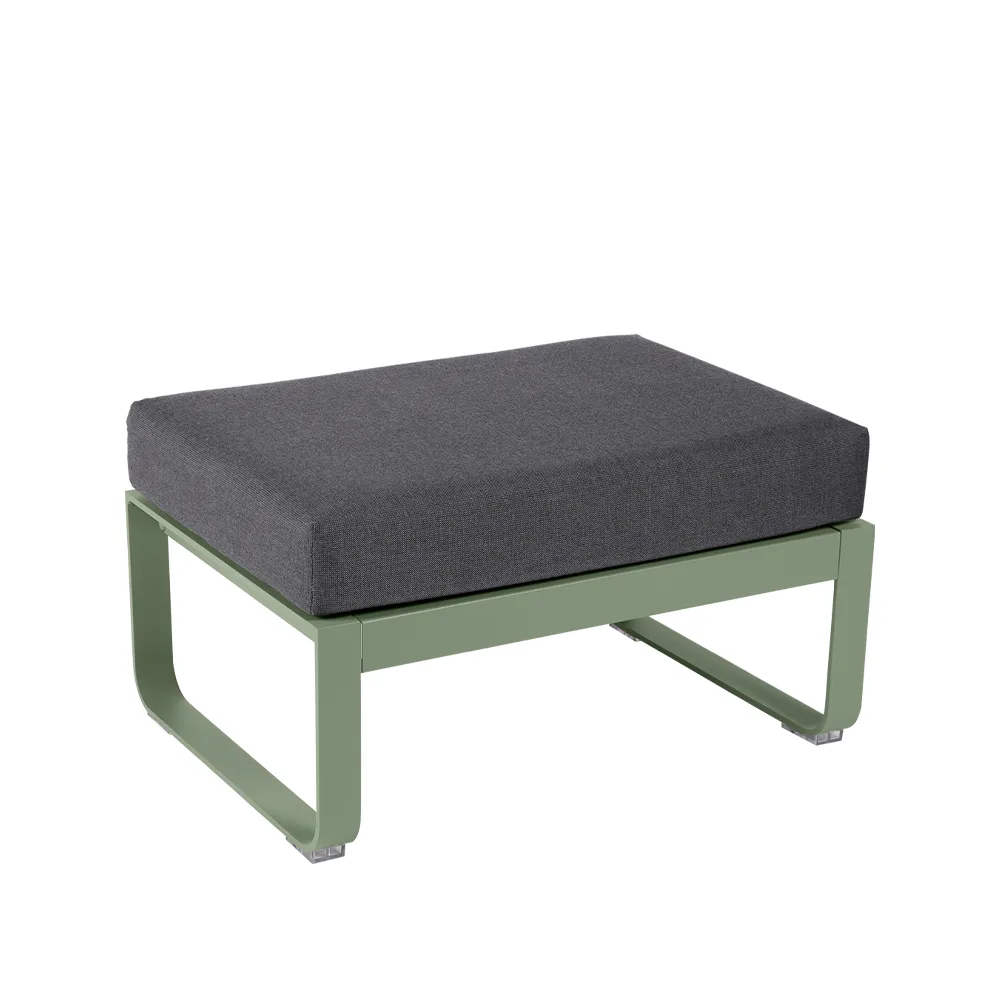 Bellevie 1-sits fotpall, Cactus (grön), graphite grey dyna Fermob
