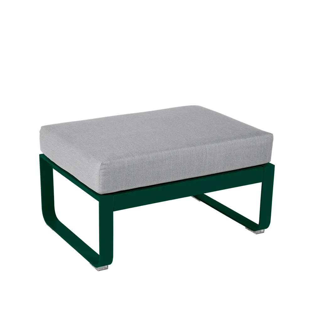 Bellevie 1-sits fotpall, cedar green, flannel grey dyna Fermob
