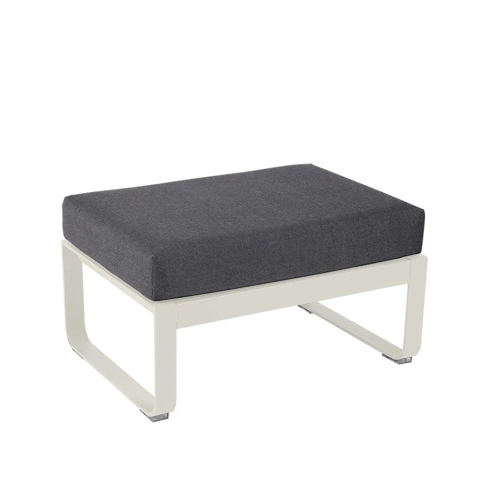 Bellevie 1-sits fotpall, clay grey, graphite grey dyna Fermob