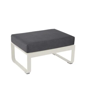 Bellevie 1-sits fotpall - clay grey, graphite grey dyna - Fermob