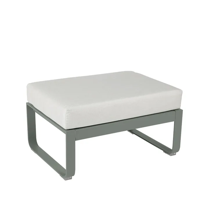 Bellevie 1-sits fotpall - Rosemary (grön), off-white dyna - Fermob