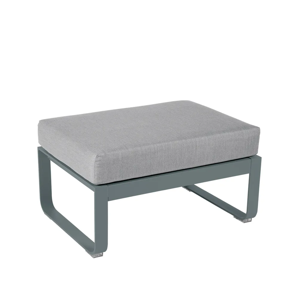 Bellevie 1-sits fotpall, storm grey, flannel grey dyna Fermob