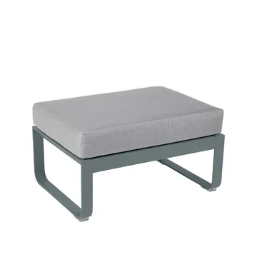 Bellevie 1-sits fotpall - storm grey, flannel grey dyna - Fermob