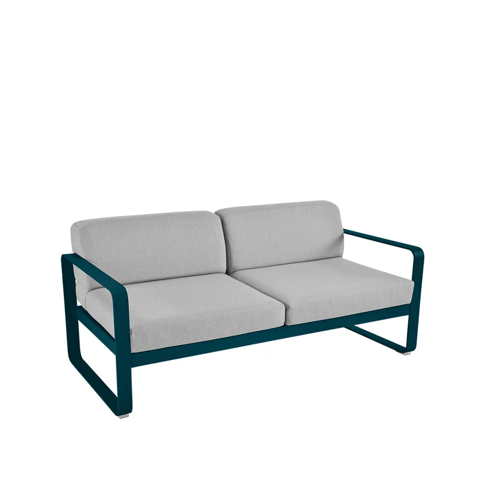 Bellevie 2-sits soffa, acapulco blue, flannel grey dyna Fermob