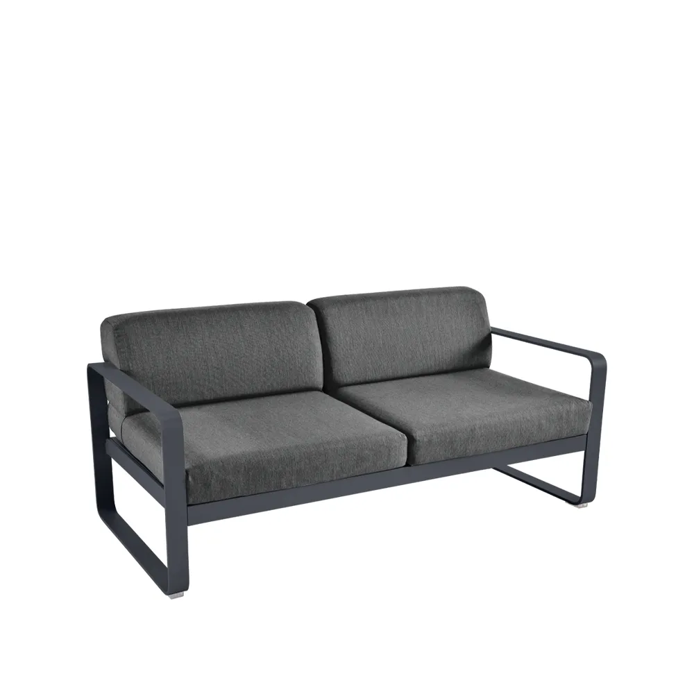 Bellevie 2-sits soffa, anthracite, graphite grey dyna Fermob