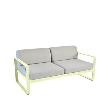 Bellevie 2-sits soffa - Frosted lemon (gul), flannel grey dyna - Fermob