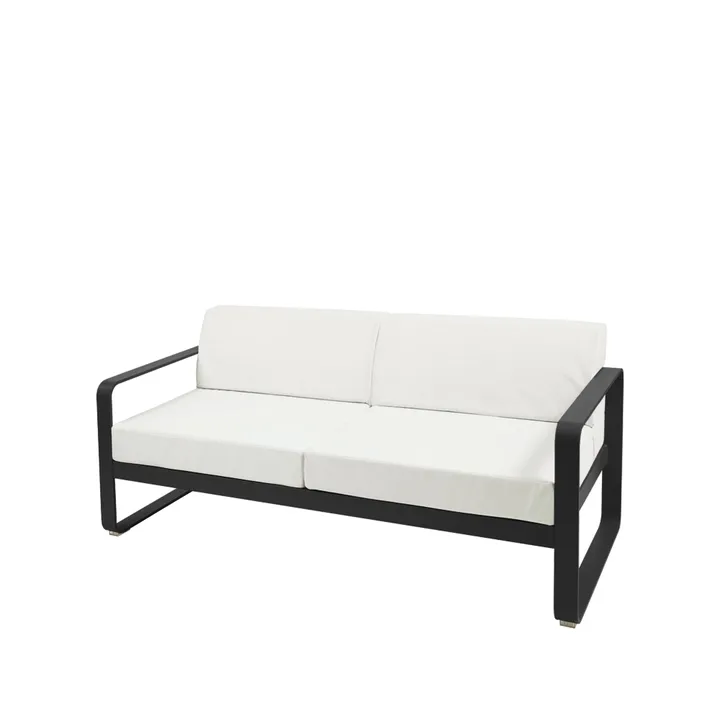 Bellevie 2-sits soffa - liquorice, off-white dyna - Fermob