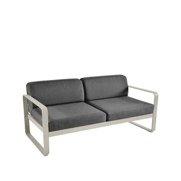 Bellevie 2-sits soffa - Nutmeg (beige), graphite grey dyna - Fermob