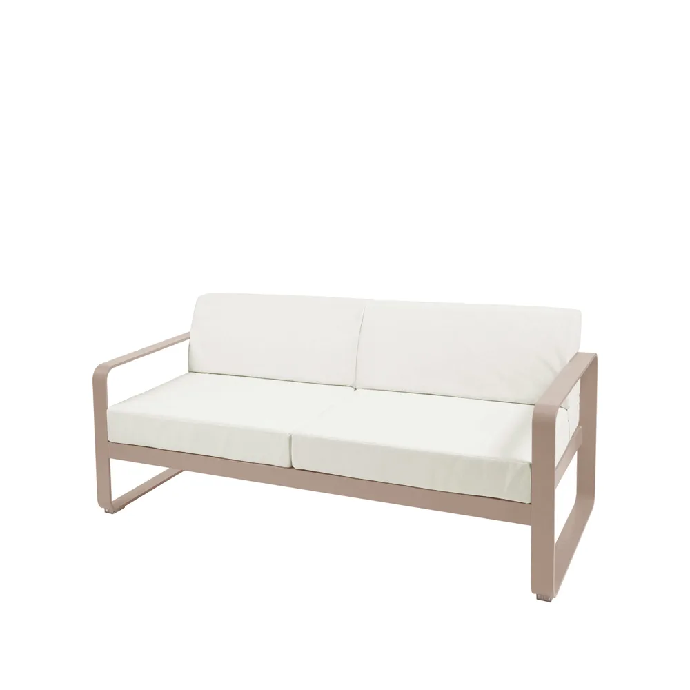Bellevie 2-sits soffa, Nutmeg (beige), off-white dyna Fermob