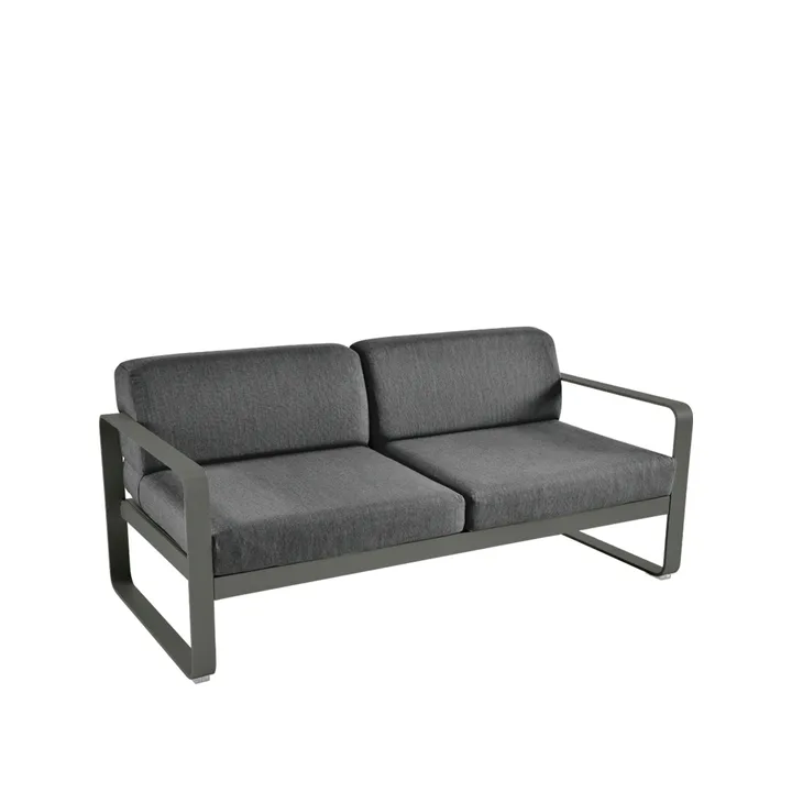 Bellevie 2-sits soffa - Rosemary (grön), graphite grey dyna - Fermob