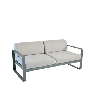 Bellevie 2-sits soffa - Storm grey (grå), flannel grey dyna - Fermob