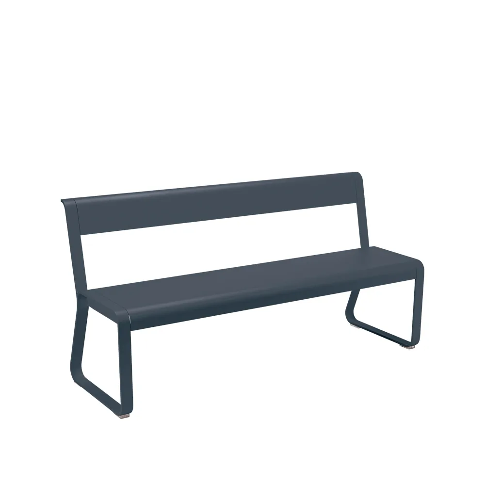 Bellevie bänk med ryggstöd, Anthracite (grå) Fermob