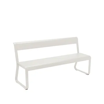 Bellevie bänk med ryggstöd - clay grey - Fermob