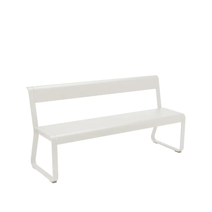 Bellevie bänk med ryggstöd - clay grey - Fermob