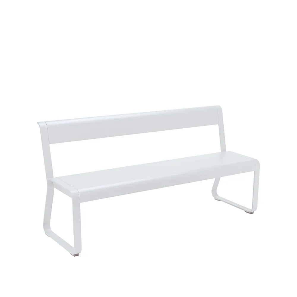Bellevie bänk med ryggstöd, Cotton white (vit) Fermob