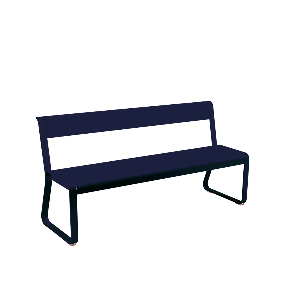 Bellevie bänk med ryggstöd, deep blue Fermob