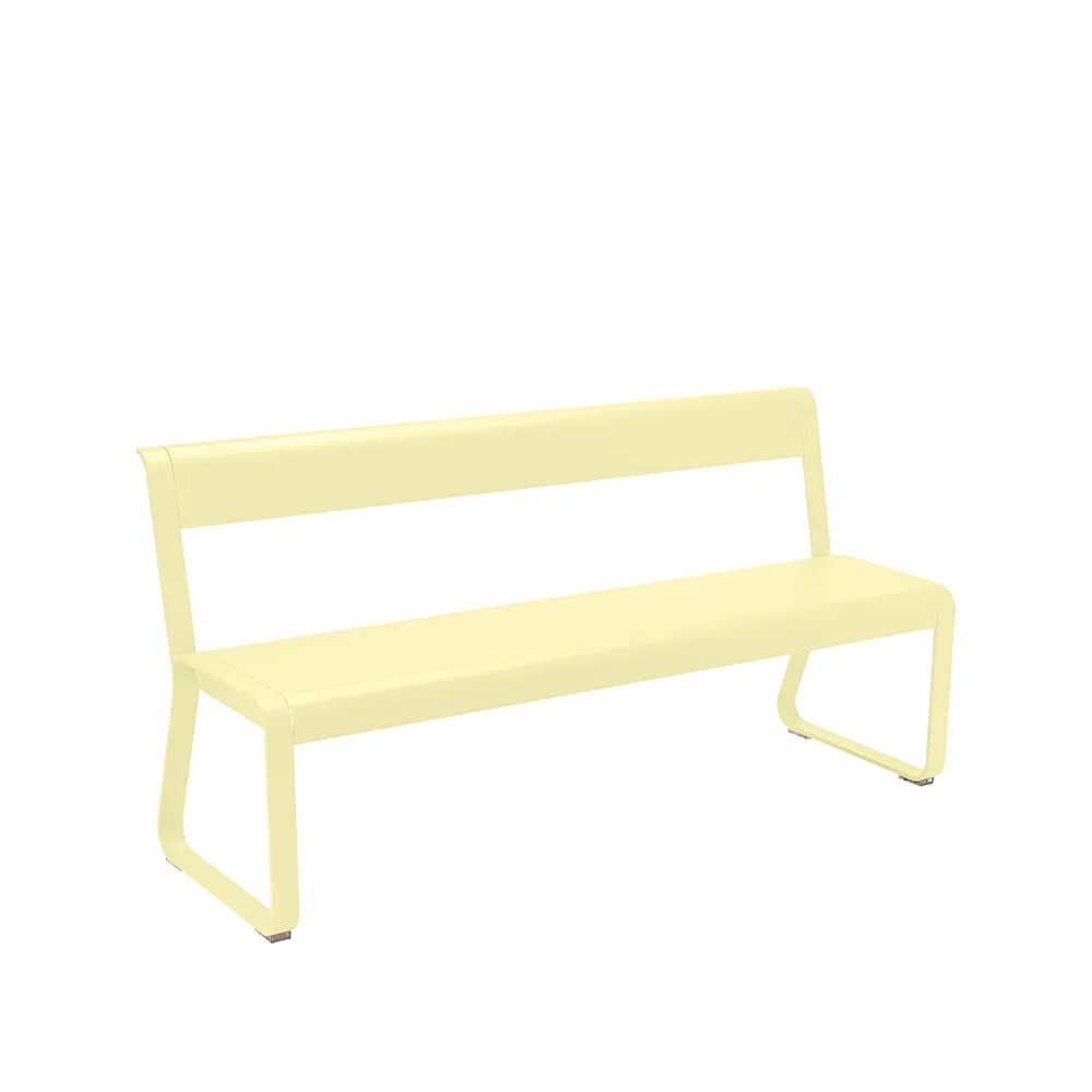 Bellevie bänk med ryggstöd, frosted lemon Fermob