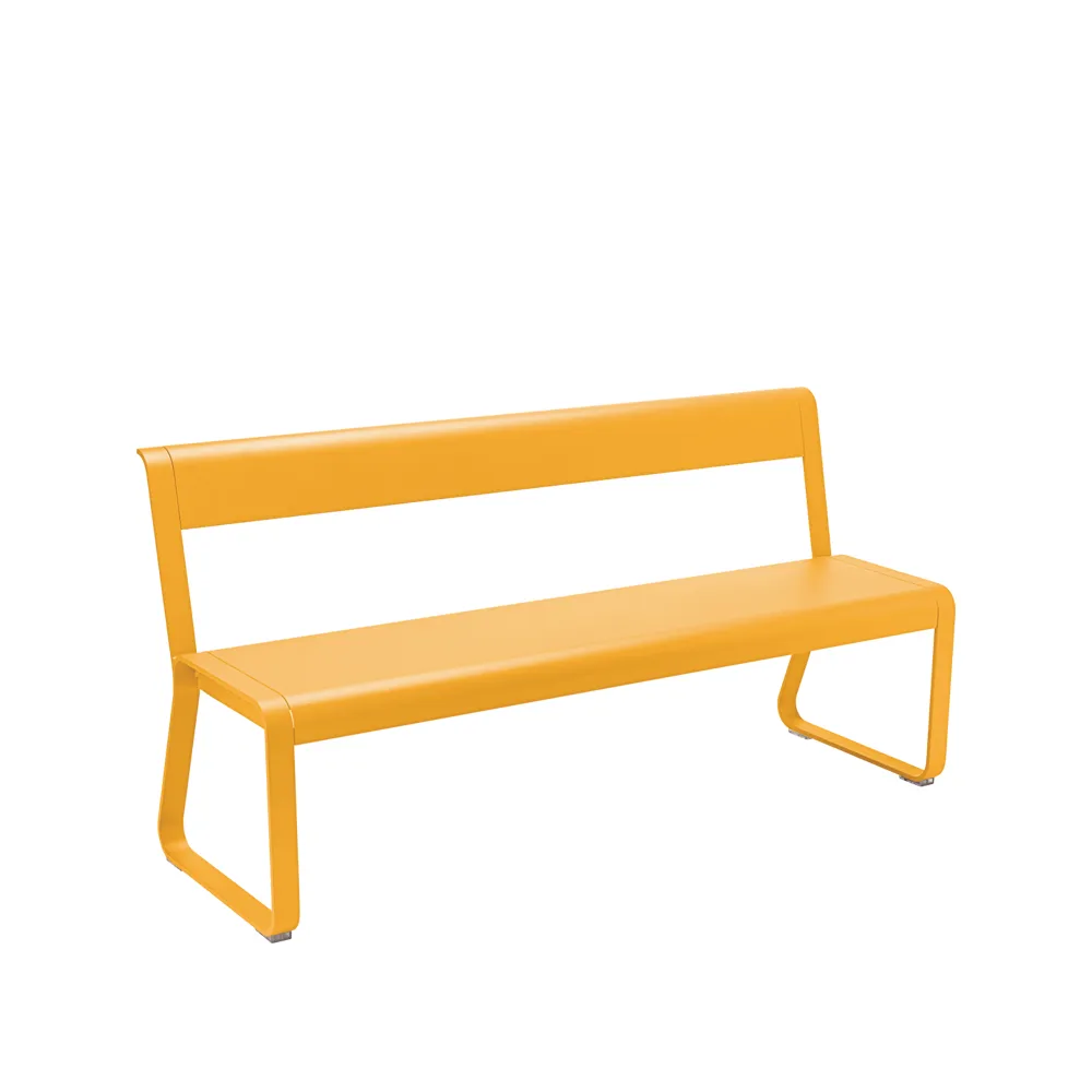 Bellevie bänk med ryggstöd, honey Fermob