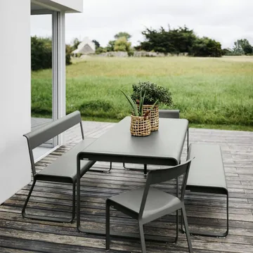 Bellevie bänk med ryggstöd - red ochre - Fermob