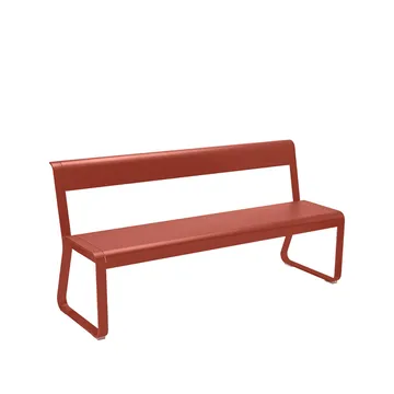 Bellevie bänk med ryggstöd - red ochre - Fermob