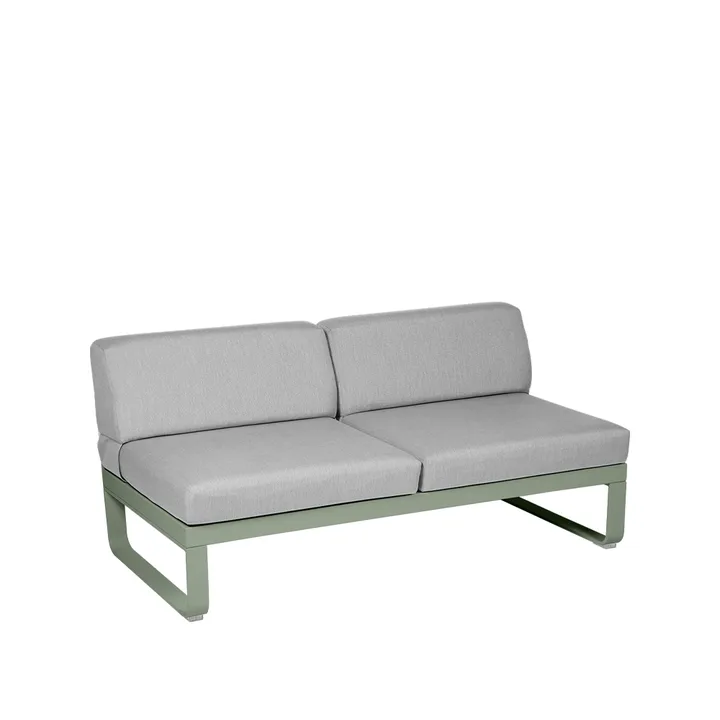 Bellevie Central modulsoffa - 2-sits cactus, flannel grey dyna - Fermob