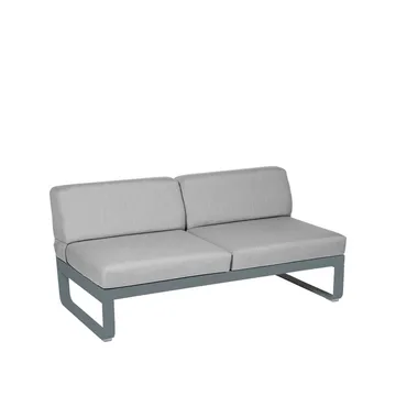 Bellevie Central modulsoffa - 2-sits Storm grey (grå), flannel grey dyna - Fermob