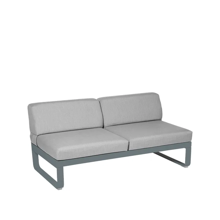 Bellevie Central modulsoffa - 2-sits Storm grey (grå), flannel grey dyna - Fermob