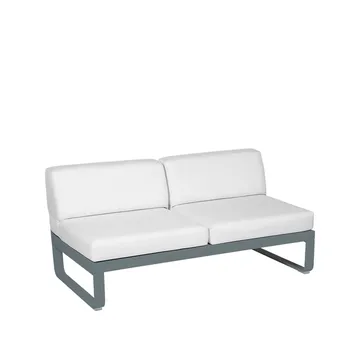 Bellevie Central modulsoffa - 2-sits Storm grey (grå), off-white dyna - Fermob