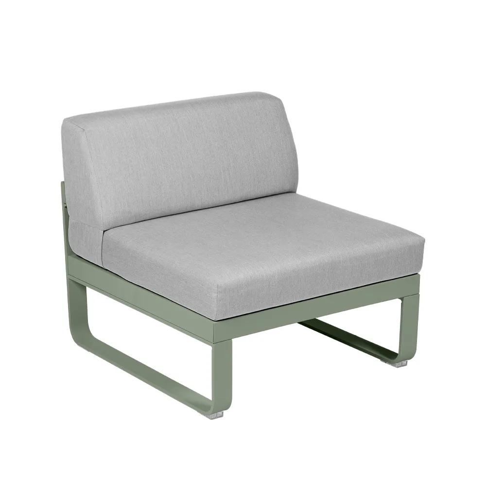 Bellevie Central modulsoffa, cactus, flannel grey dyna, 1-sits Fermob