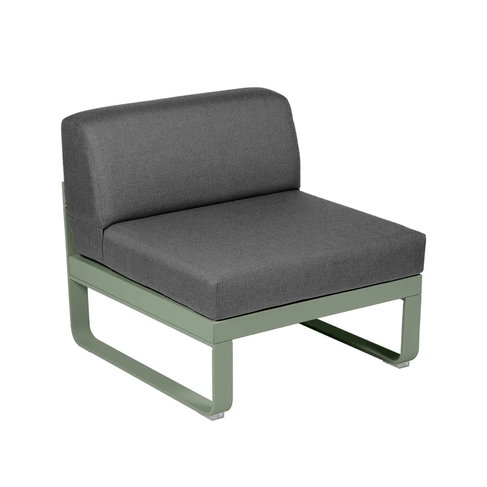 Bellevie Central modulsoffa, cactus, graphite grey dyna, 1-sits Fermob