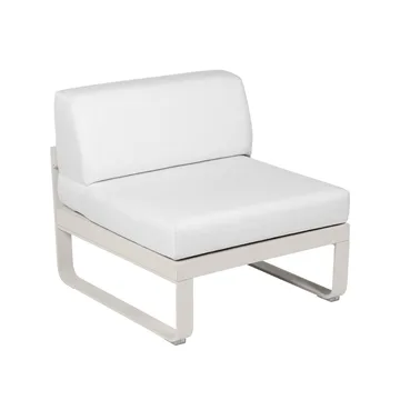 Bellevie Central modulsoffa - clay grey, off-white dyna, 1-sits - Fermob