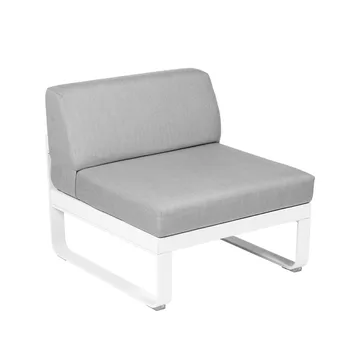 Bellevie Central modulsoffa - Cotton white (vit), flannel grey dyna, 1-sits - Fermob