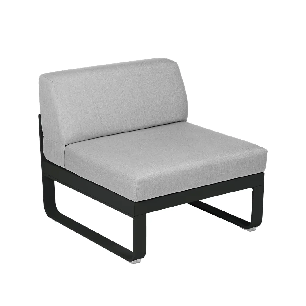 Bellevie Central modulsoffa, liquorice, flannel grey dyna, 1-sits Fermob