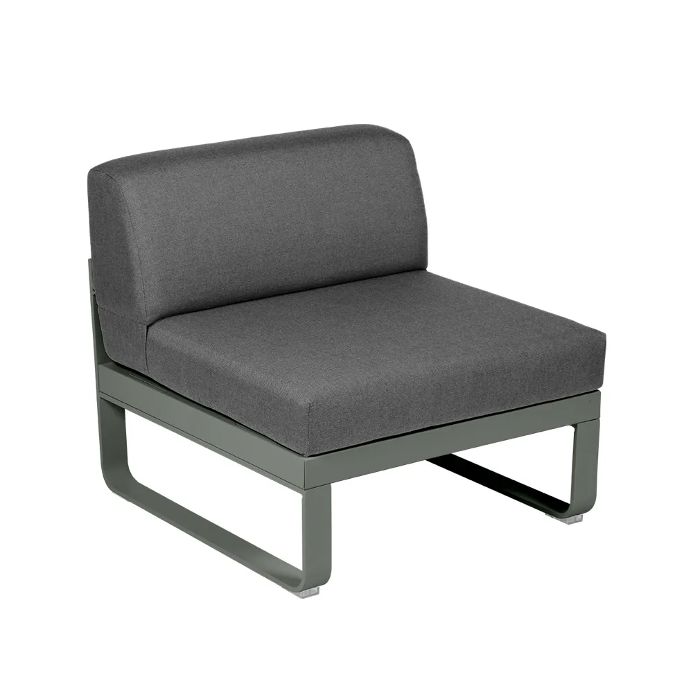 Bellevie Central modulsoffa, rosemary, graphite grey dyna, 1-sits Fermob