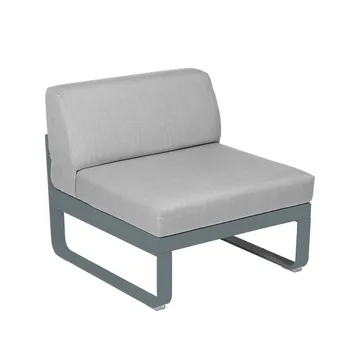 Bellevie Central modulsoffa - Storm grey (grå), flannel grey dyna, 1-sits - Fermob