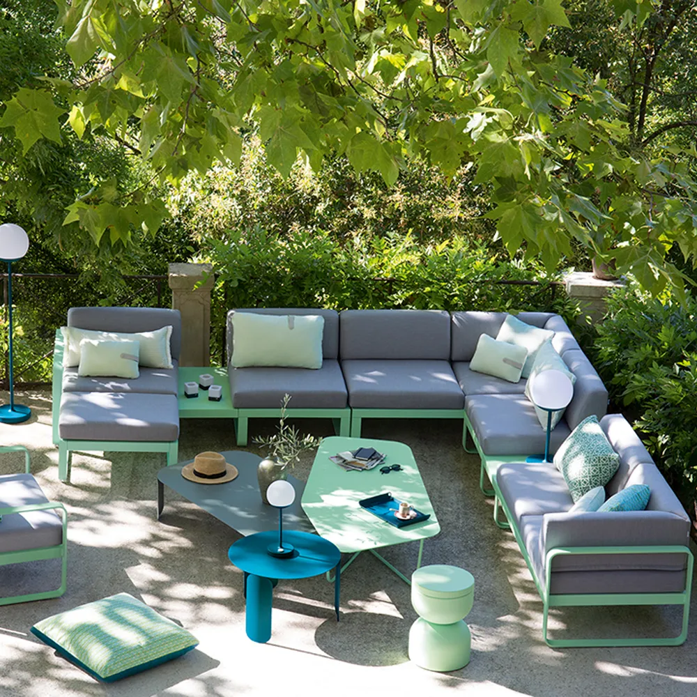 Bellevie Central modulsoffa, Storm grey (grå), off-white dyna, 1-sits Fermob