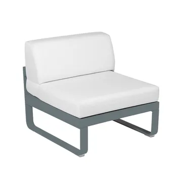 Bellevie Central modulsoffa - Storm grey (grå), off-white dyna, 1-sits - Fermob