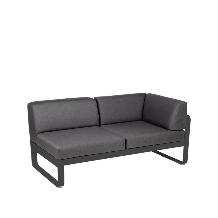 Bellevie Corner modulsoffa - 2-sits anthracite, graphite grey dyna, höger - Fermob