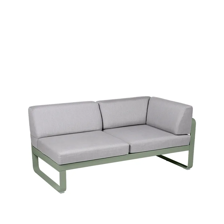 Bellevie Corner modulsoffa - 2-sits cactus, flannel grey dyna, höger - Fermob