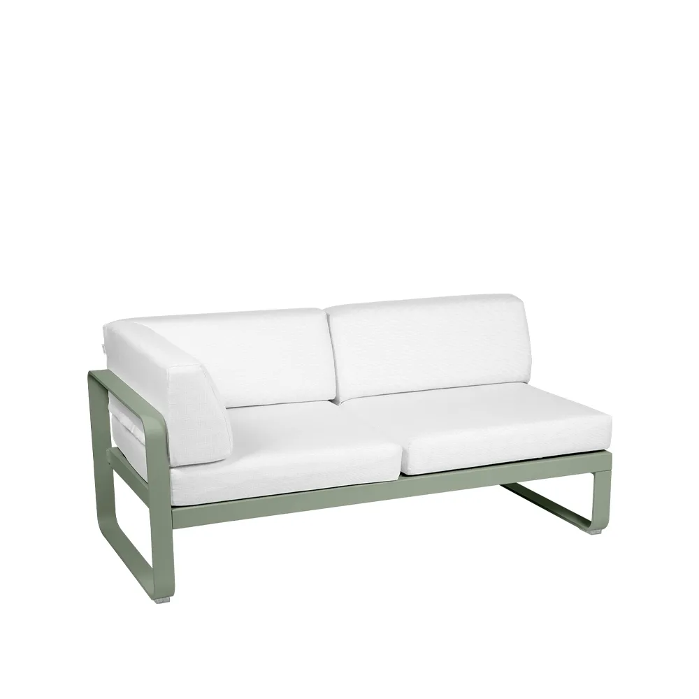 Bellevie Corner modulsoffa, 2-sits cactus, offwhite dyna, vänster Fermob