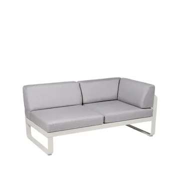 Bellevie Corner modulsoffa - 2-sits clay grey, flannel grey dyna, höger - Fermob