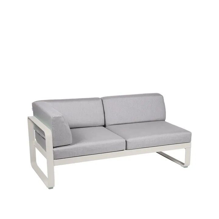 Bellevie Corner modulsoffa - 2-sits clay grey, flannel grey dyna, vänster - Fermob