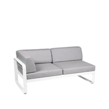 Bellevie Corner modulsoffa - 2-sits Cotton white (vit)-flannel grey dyna-vänster - Fermob